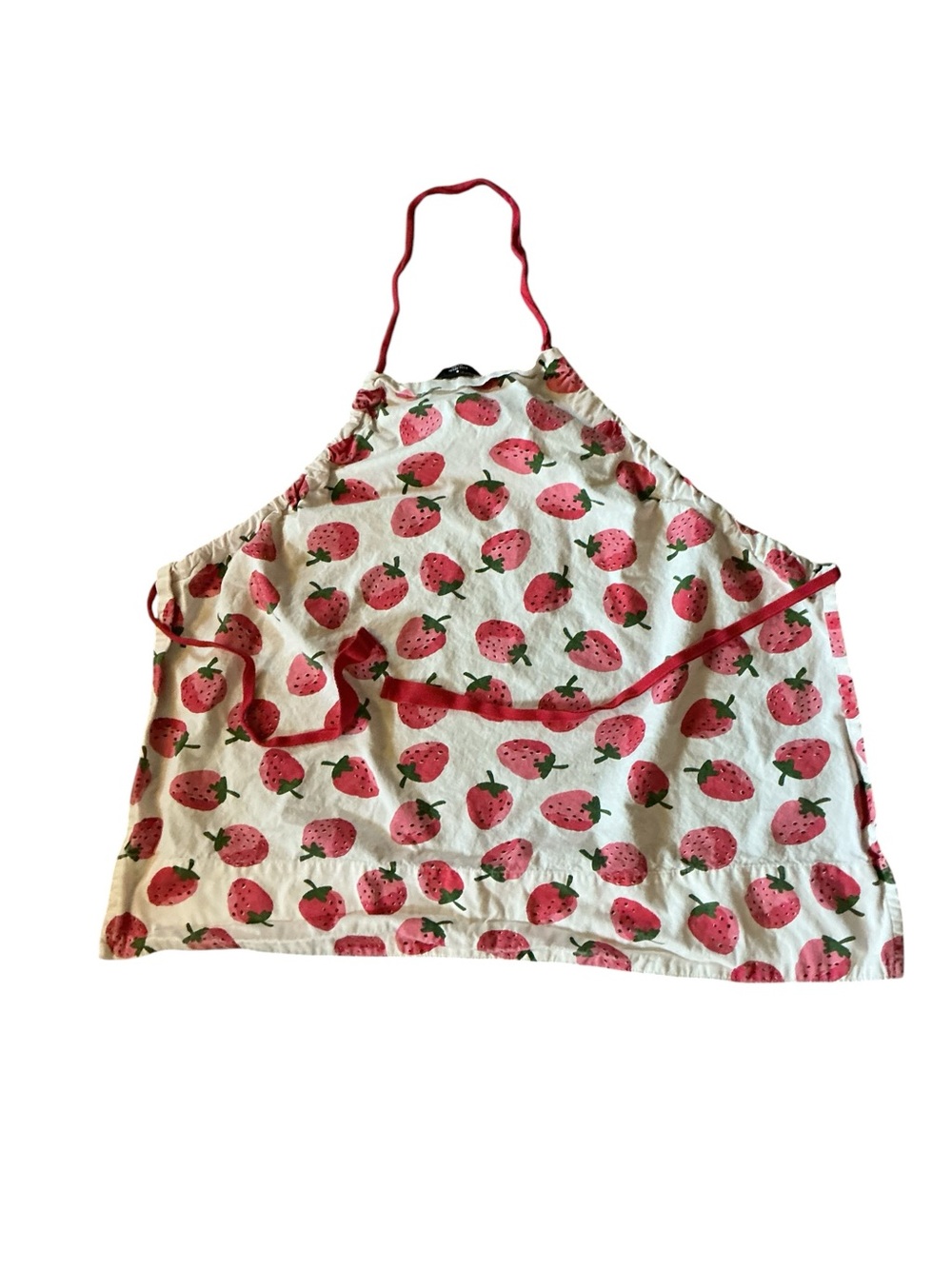 kate spade Strawberry Print Apron with Red Trim